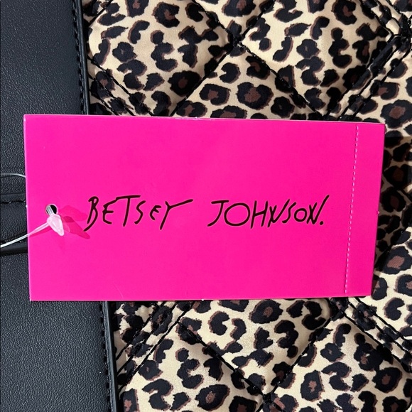 Betsey Johnson | Leopard Quilted Tote w/ Charm & Crossbody Strap